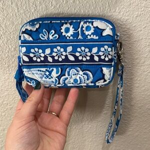 Vera Bradley Blue and White Floral Wristlet